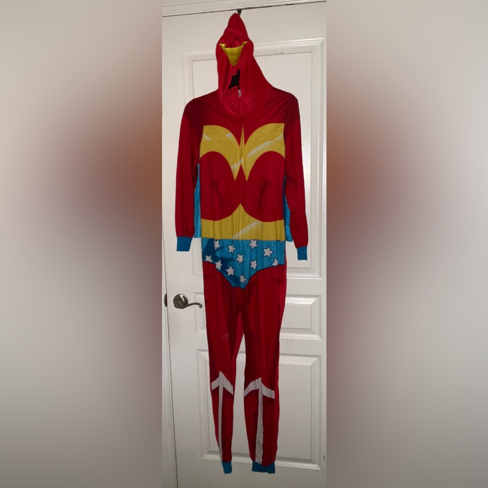 Adult Wonder Woman pajama onesie